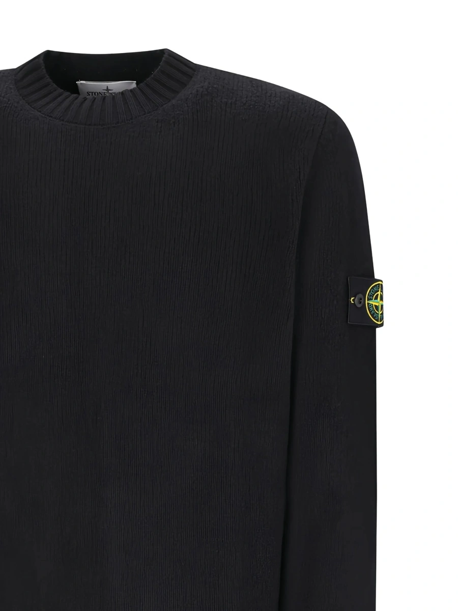 Pulover tricotat Stone Island negru - Img 3