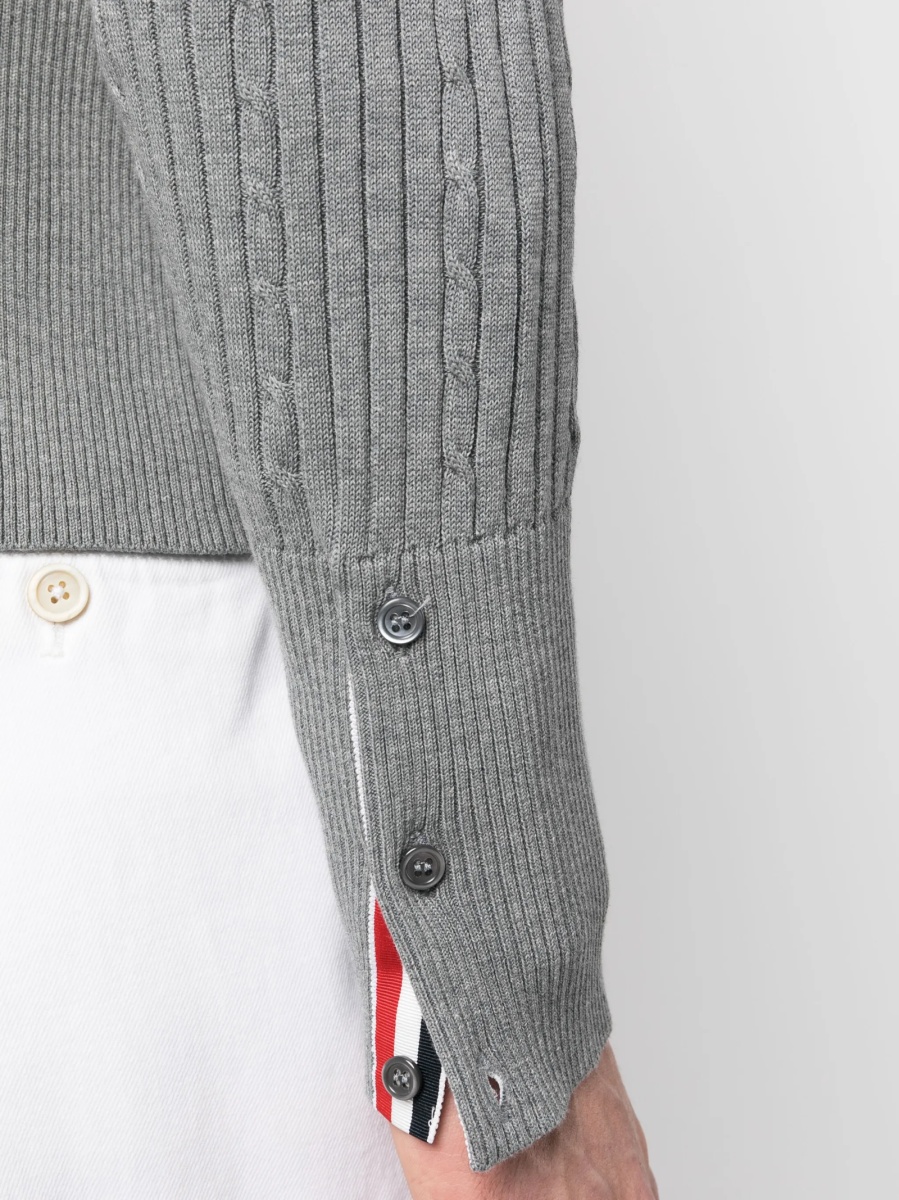 Pulover tricotat Thom Browne gri - Img 5