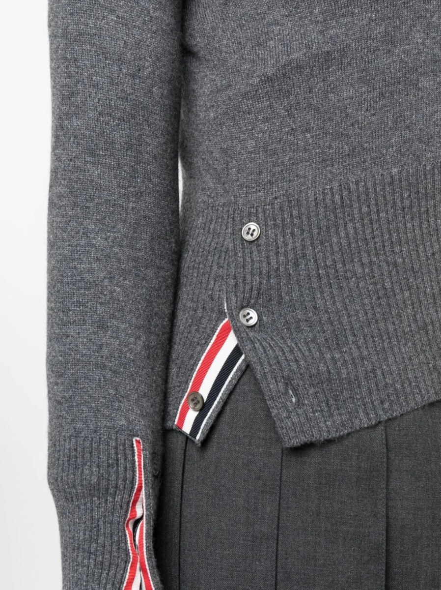 Pulover tricotat Thom Browne gri - Img 5