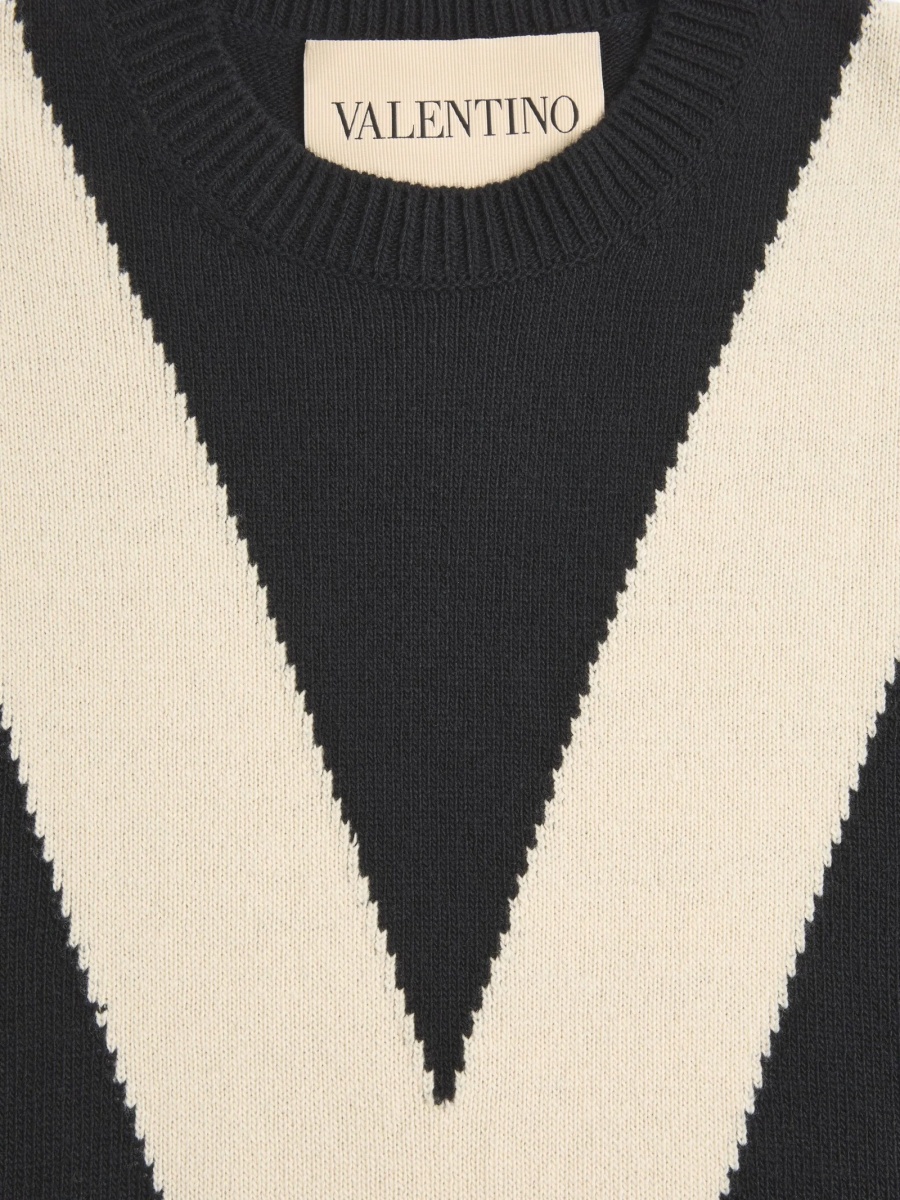 Pulover tricotat Valentino Garavani negru - Img 5