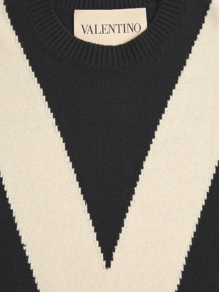 Pulover tricotat Valentino Garavani negru - Img 5
