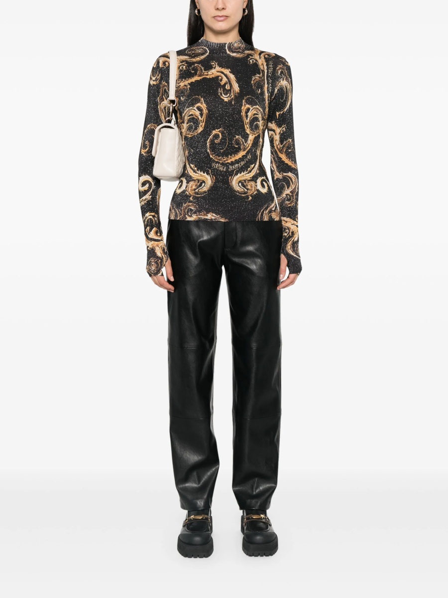 Pulover tricotat Versace Jeans Couture negru - Img 2
