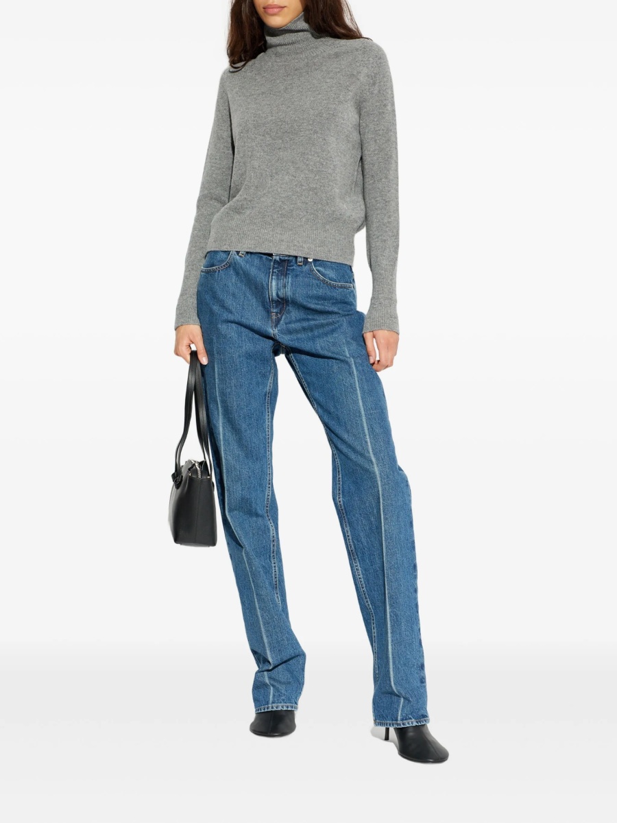 Pulover tricotat Victoria Beckham gri - Img 2