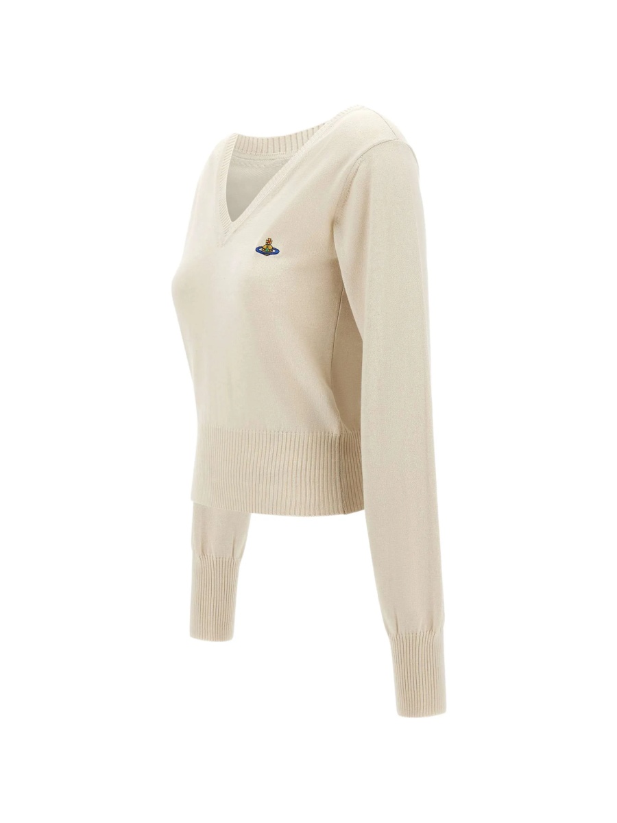Pulover tricotat Vivienne Westwood alb - Img 3