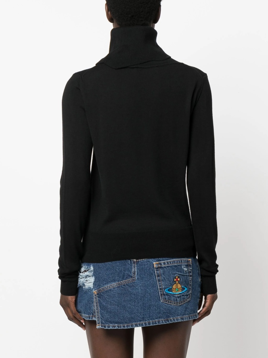 Pulover tricotat Vivienne Westwood negru - Img 4