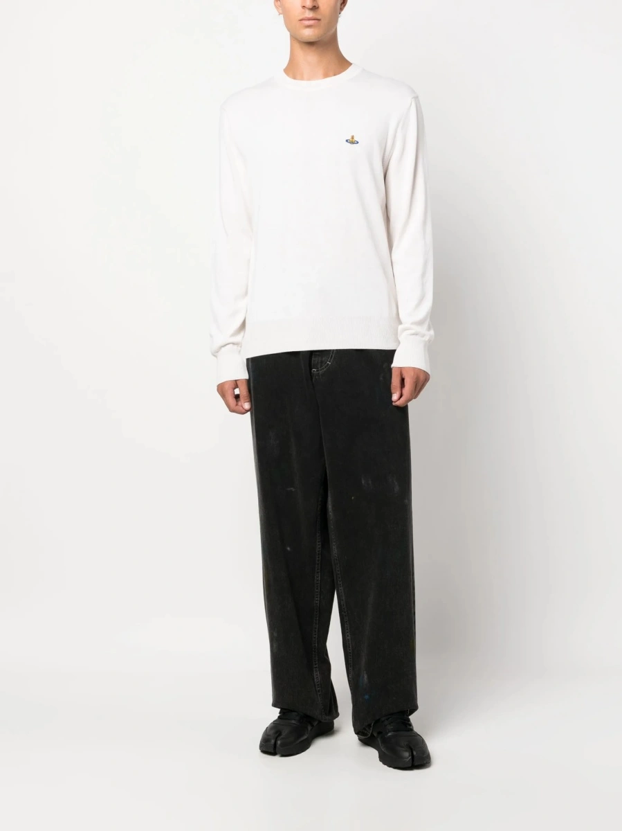 Pulover tricotat Vivienne Westwood neutru - Img 2