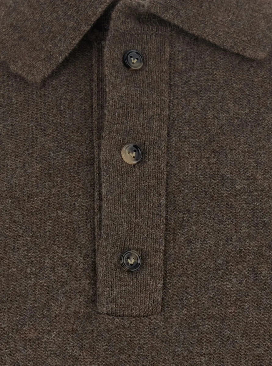 Pulover WOOL CLASSIC KNIT SWEATER/ MUDSTONE MELANGE - Img 3