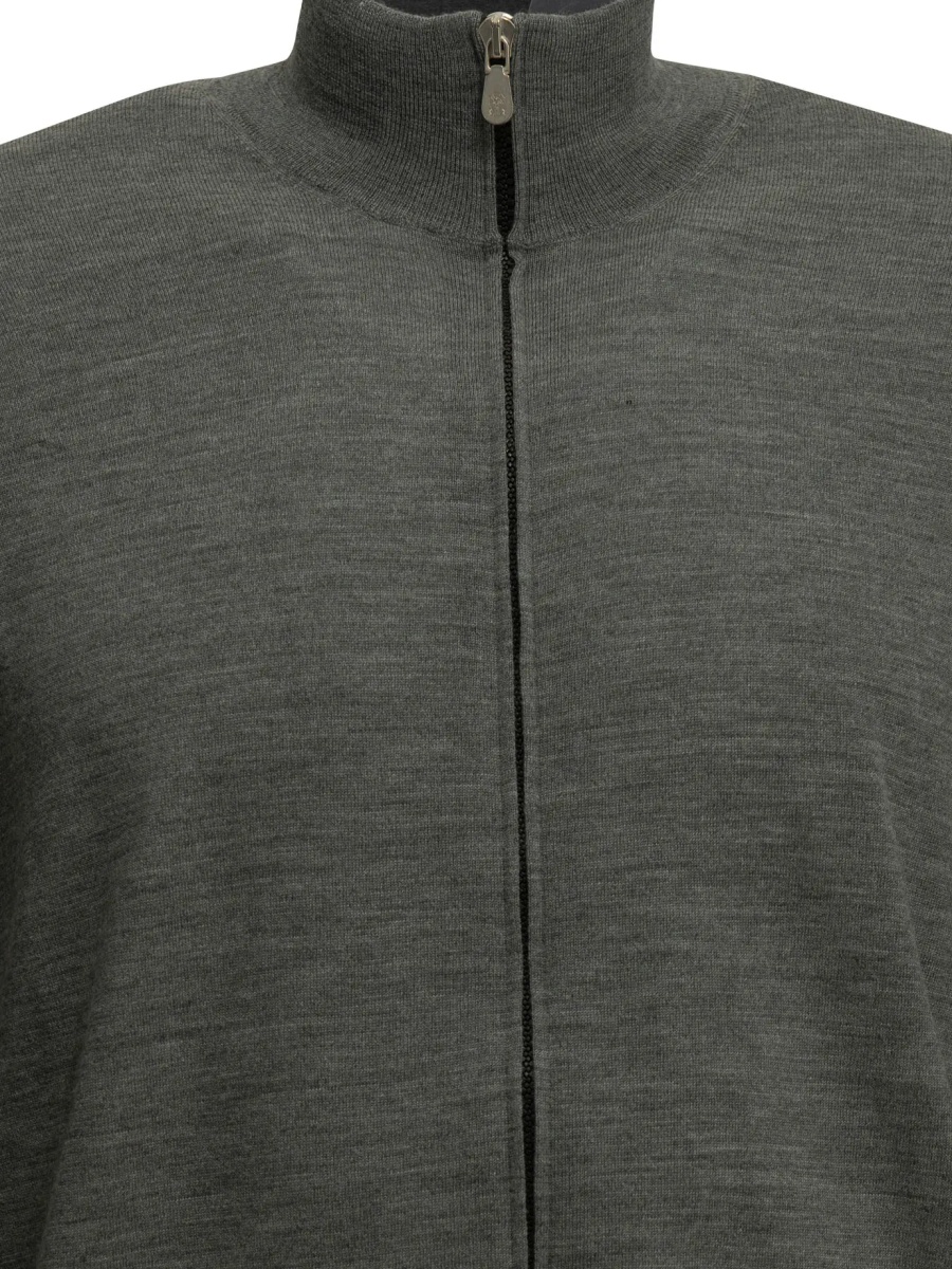 Pulover Zip-up sweater made of wool and cashmere - Img 3