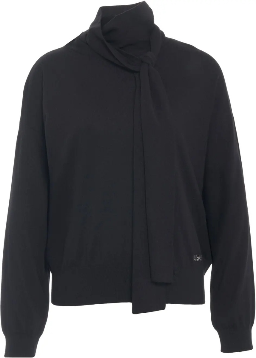 Pulovere Sweater with tie-neck collar - Img 2