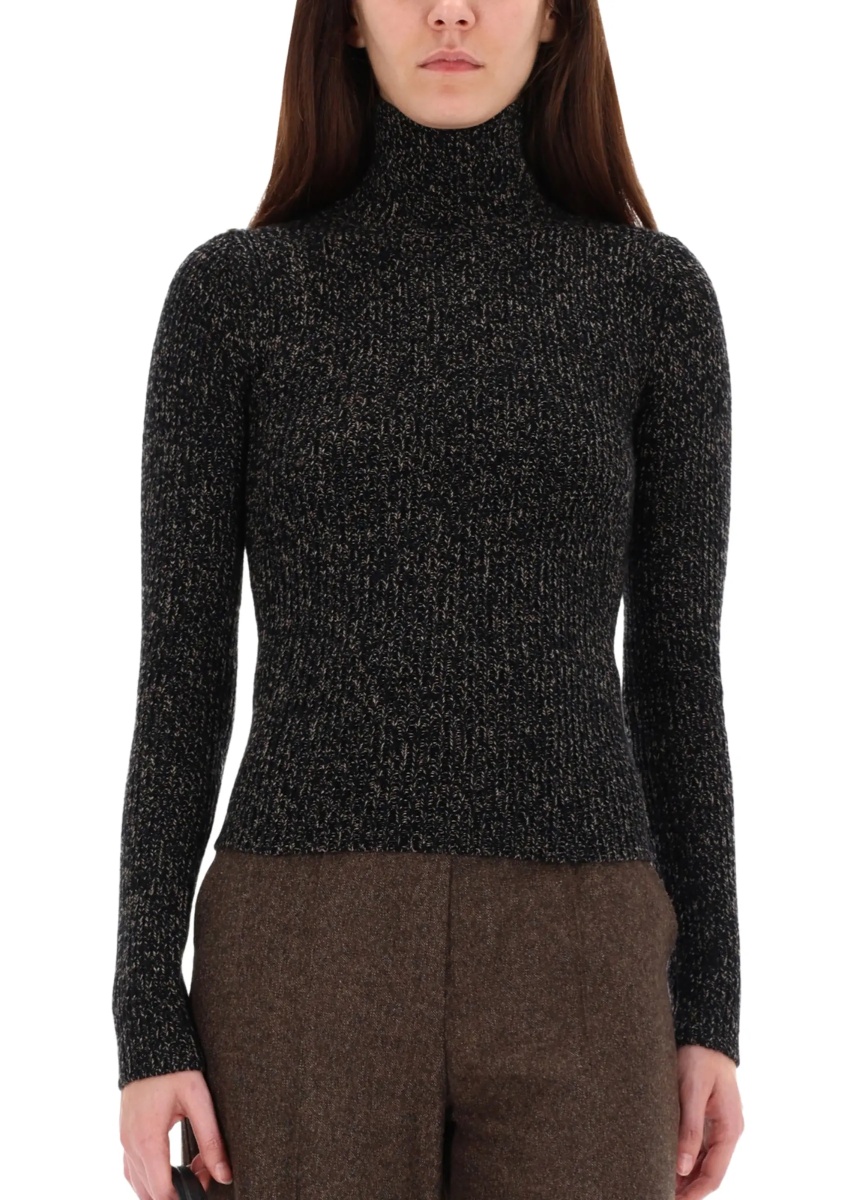 Pulovere Wool And Cashmere Mouliné Turtleneck - Img 4
