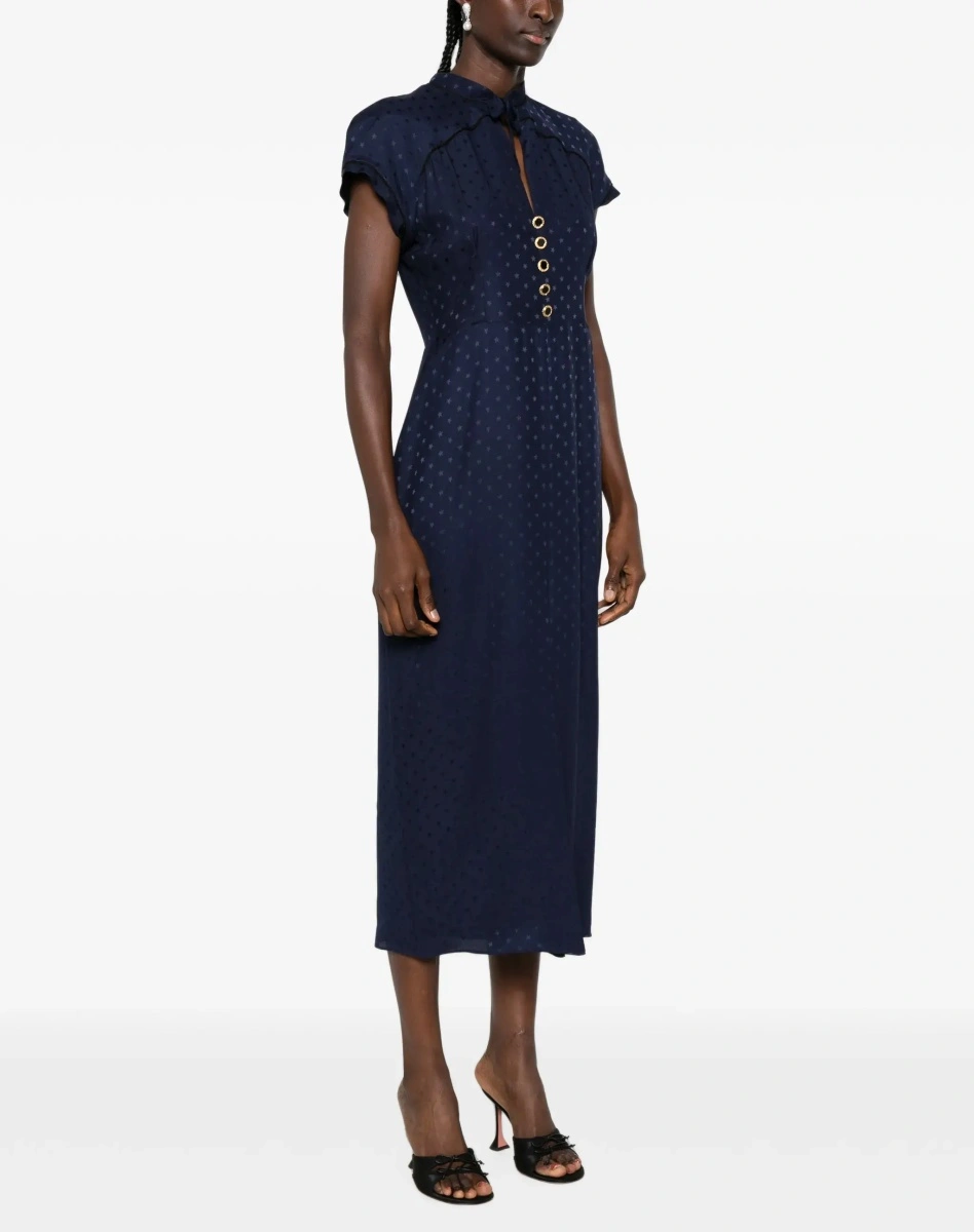 Rochie Alessandra Rich albastra din matase - Img 5