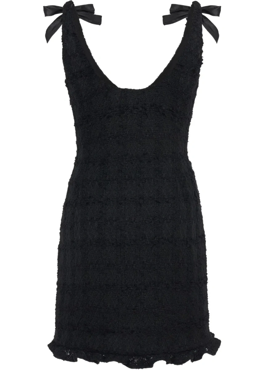 Rochie Alessandra Rich neagra din tweed - Img 4