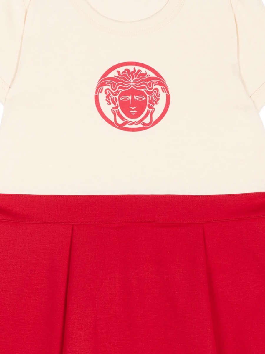 Rochie casual Versace rosie din bumbac - Img 3