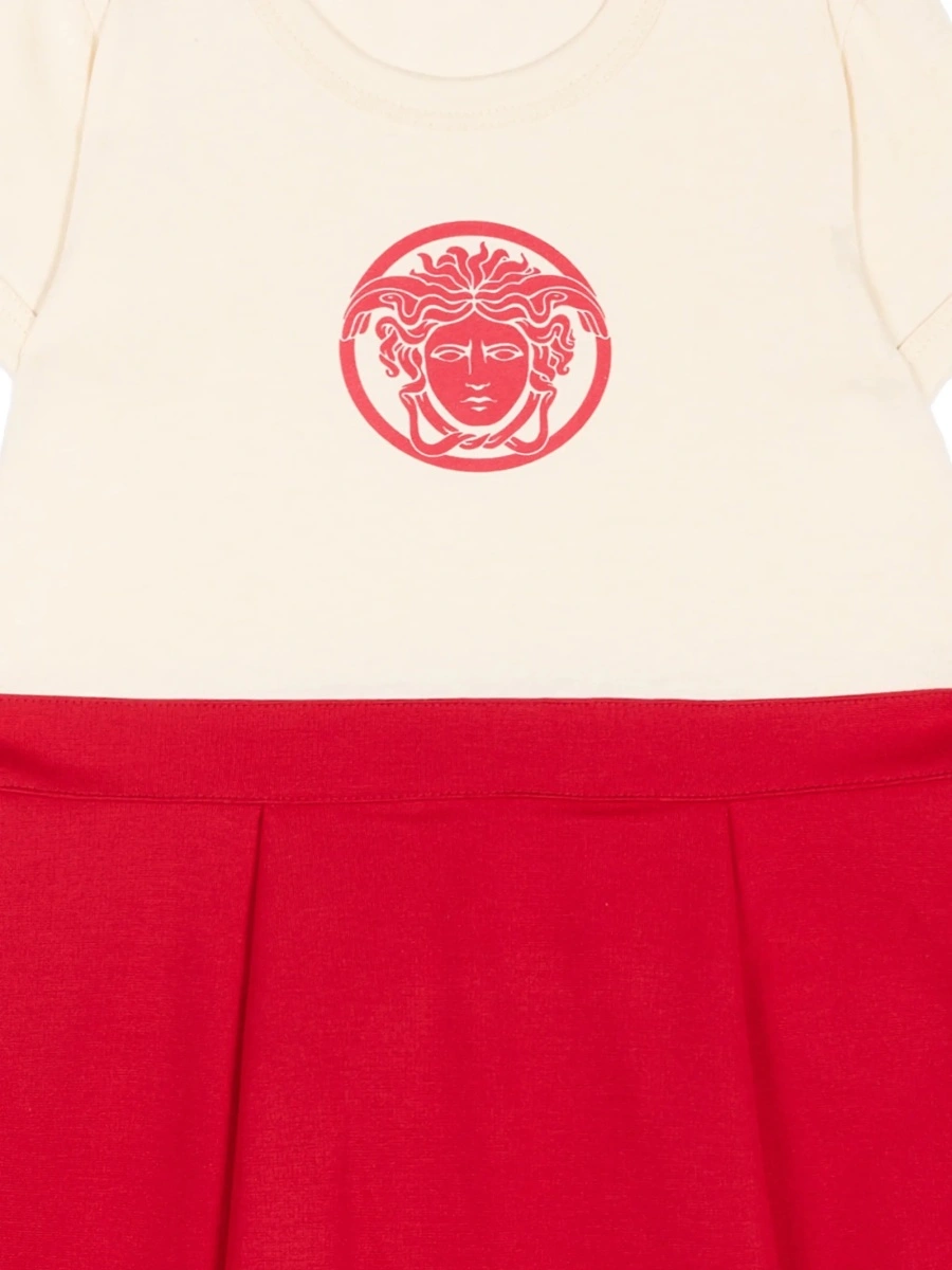 Rochie casual Versace rosie din bumbac - Img 3
