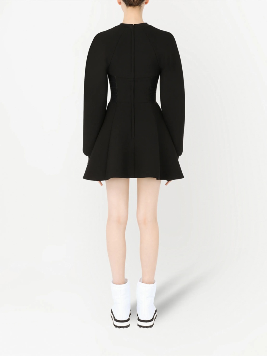 Rochie de ocazie Dolce &amp; Gabbana neagra din bumbac si elastan - Img 3