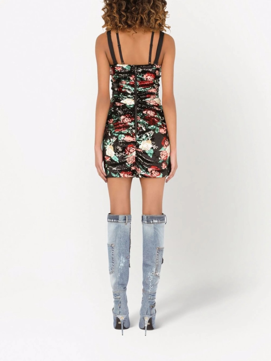 Rochie de ocazie Dolce &amp; Gabbana neagra din polyester - Img 4