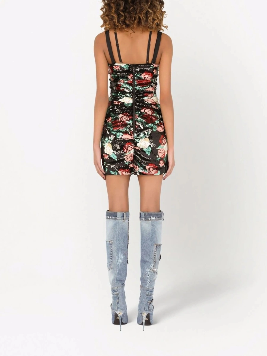 Rochie de ocazie Dolce &amp; Gabbana neagra din polyester - Img 4