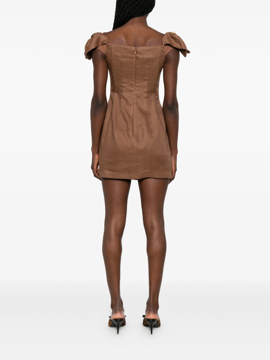 Rochie de ocazie Elisabetta Franchi maro din vascoza si in - Img 4
