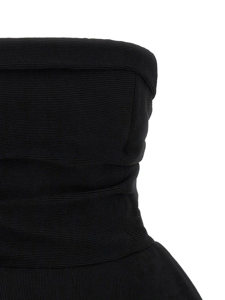 Rochie de ocazie Magda Butrym neagra din vascoza si poliamida - Img 3
