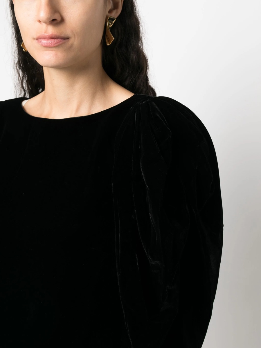 Rochie de ocazie Nina Ricci neagra din cupru si vascoza - Img 5