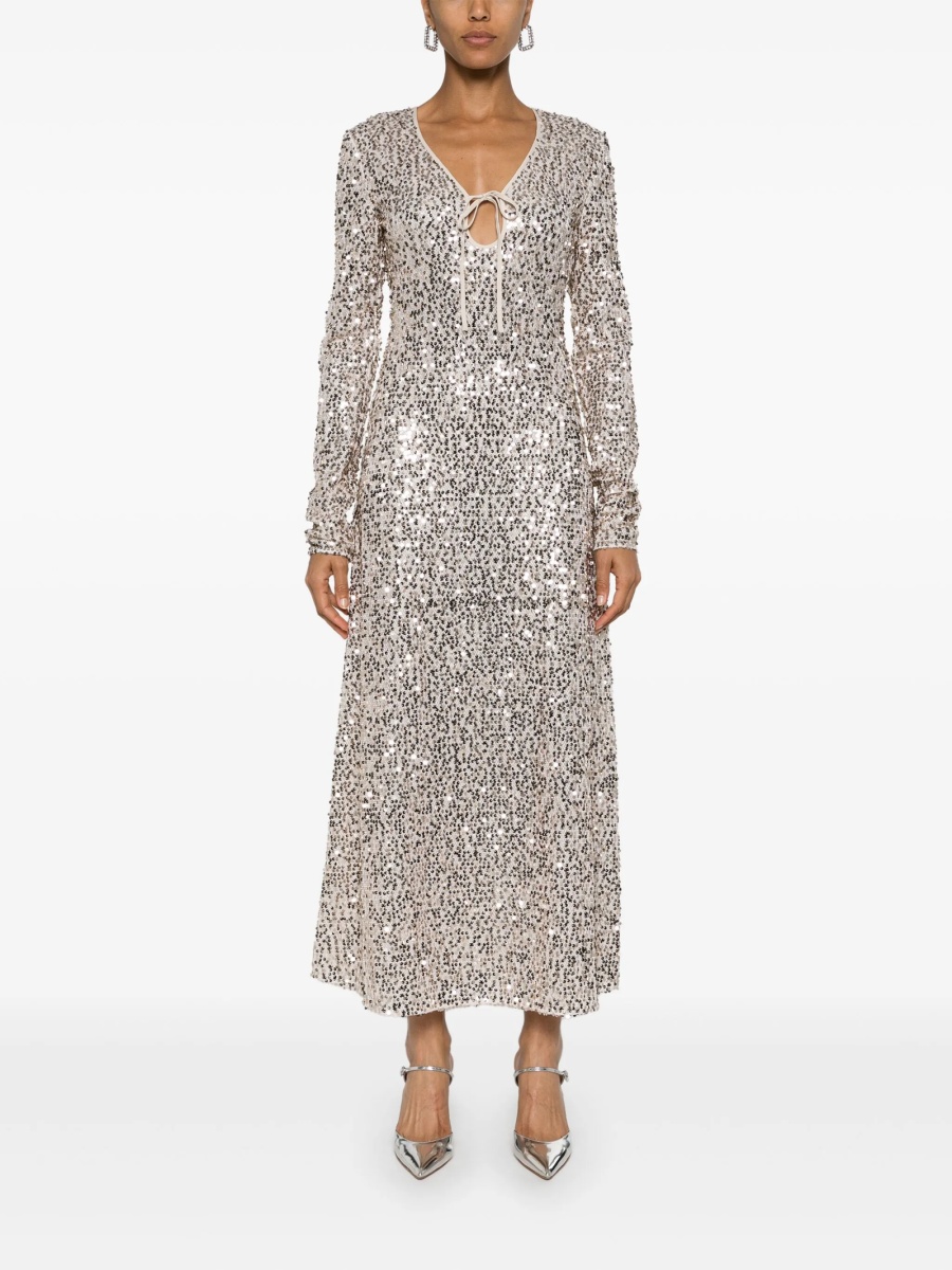 Rochie de ocazie ROTATE Birger Christensen neutra din poliester reciclat - Img 2