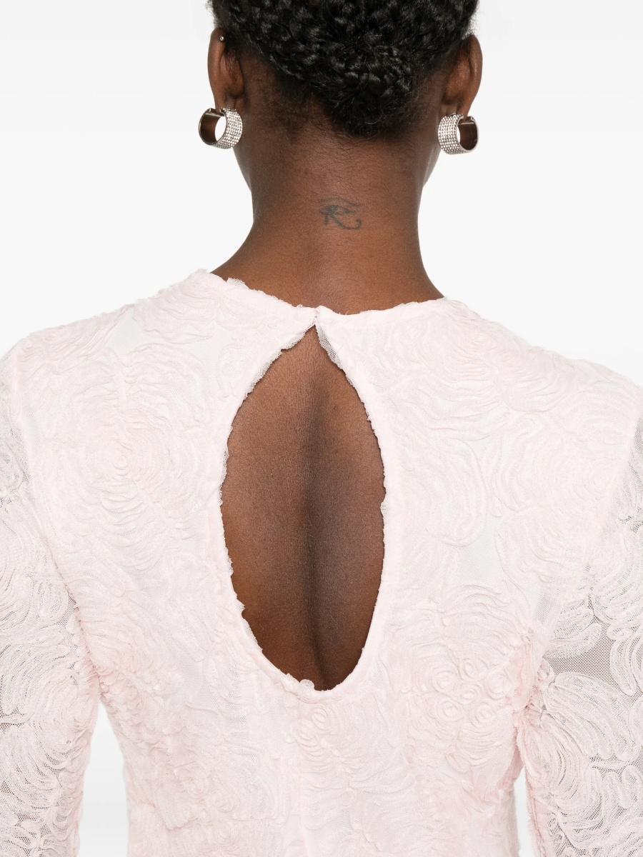 Rochie de ocazie ROTATE Birger Christensen roz din elastan si polyester - Img 5