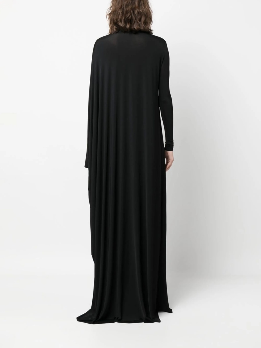 Rochie de seara Balenciaga neagra din vascoza - Img 4