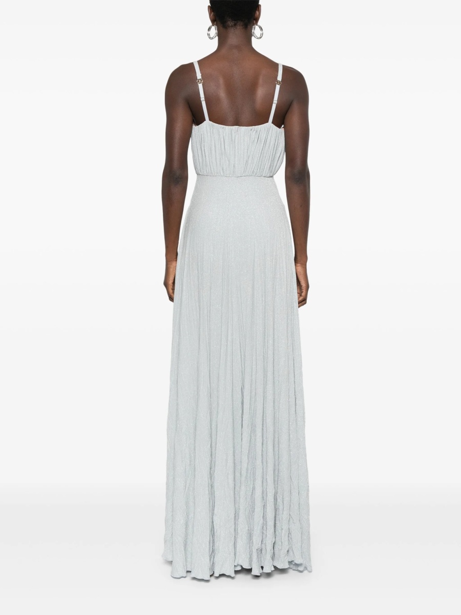 Rochie de seara Elisabetta Franchi albastra din poliamida si polyester - Img 4