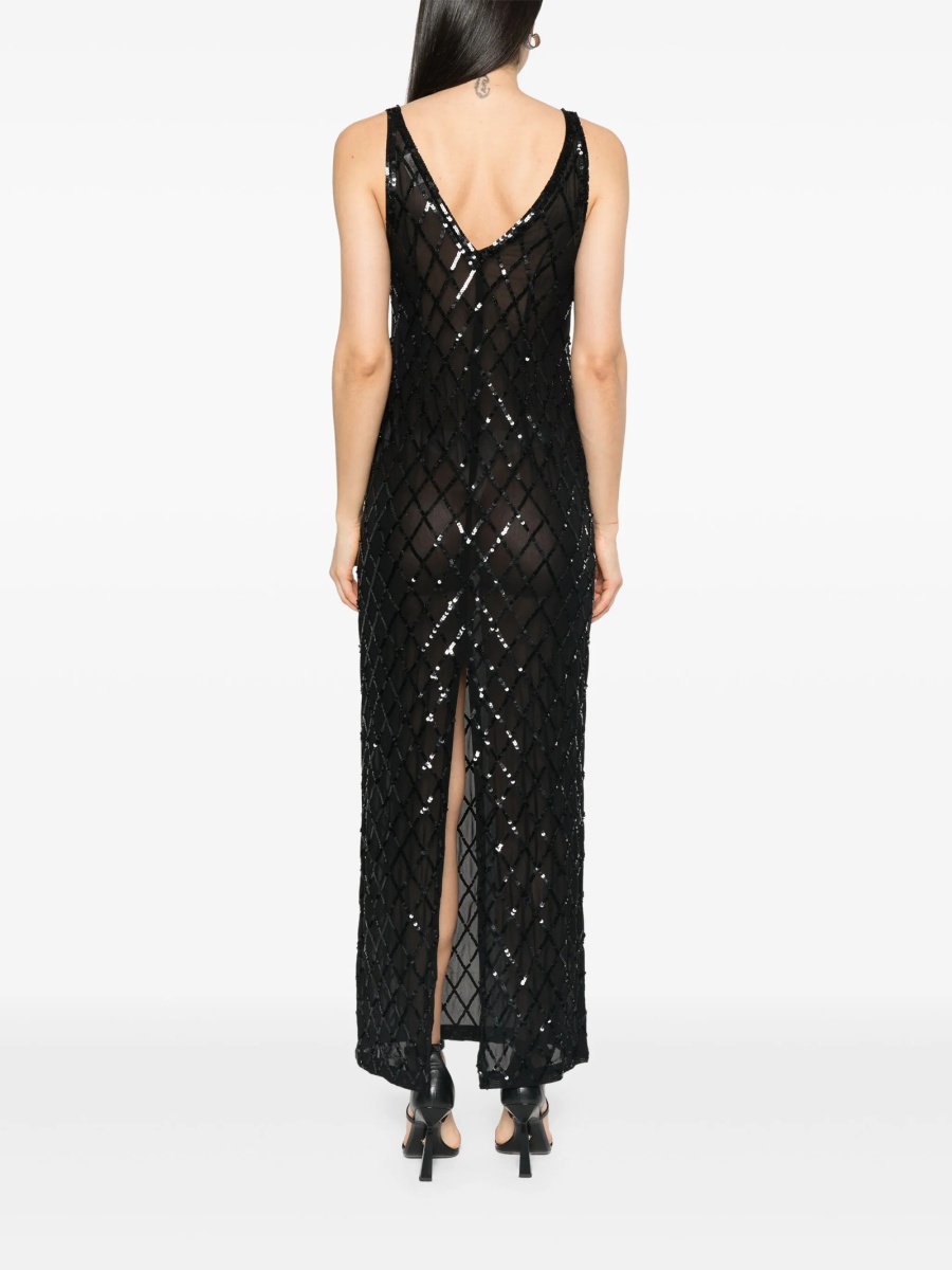 Rochie de seara P.A.R.O.S.H. neagra din pvc si poliamida - Img 4