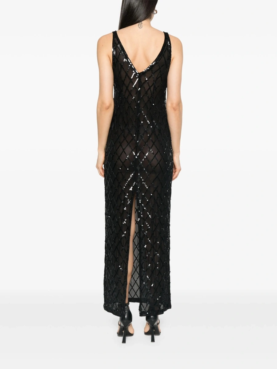 Rochie de seara P.A.R.O.S.H. neagra din pvc si poliamida - Img 4