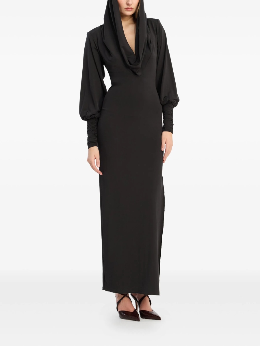 Rochie de seara ROTATE Birger Christensen neagra din elastan si vascoza - Img 2