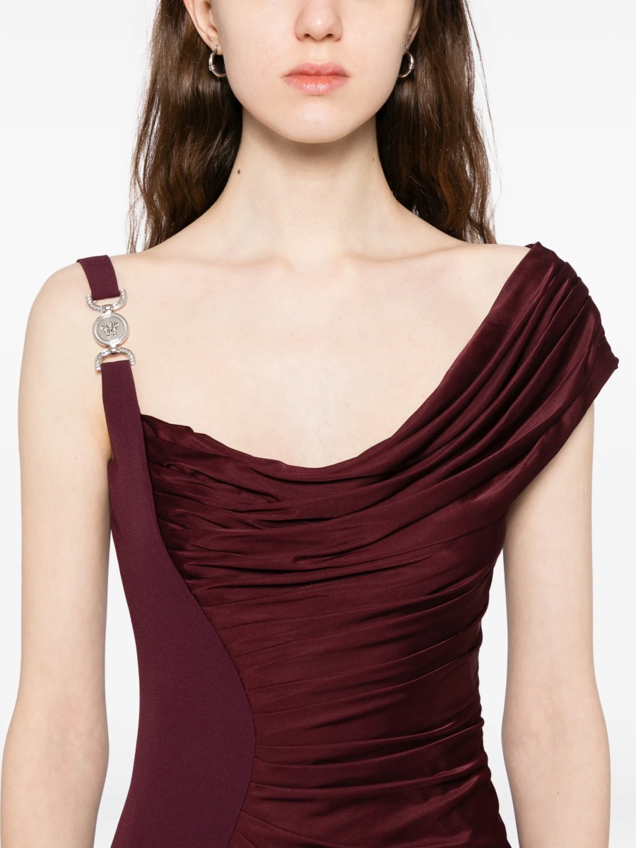 Rochie de seara Versace Medusa ’95 rosie din vascoza - Img 5