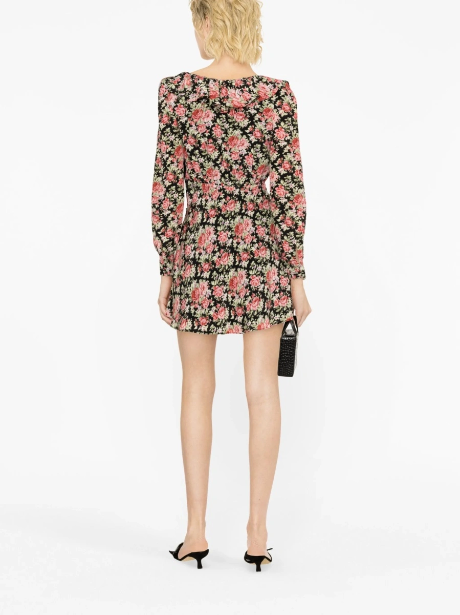 Rochie de zi Alessandra Rich neagra din matase - Img 3