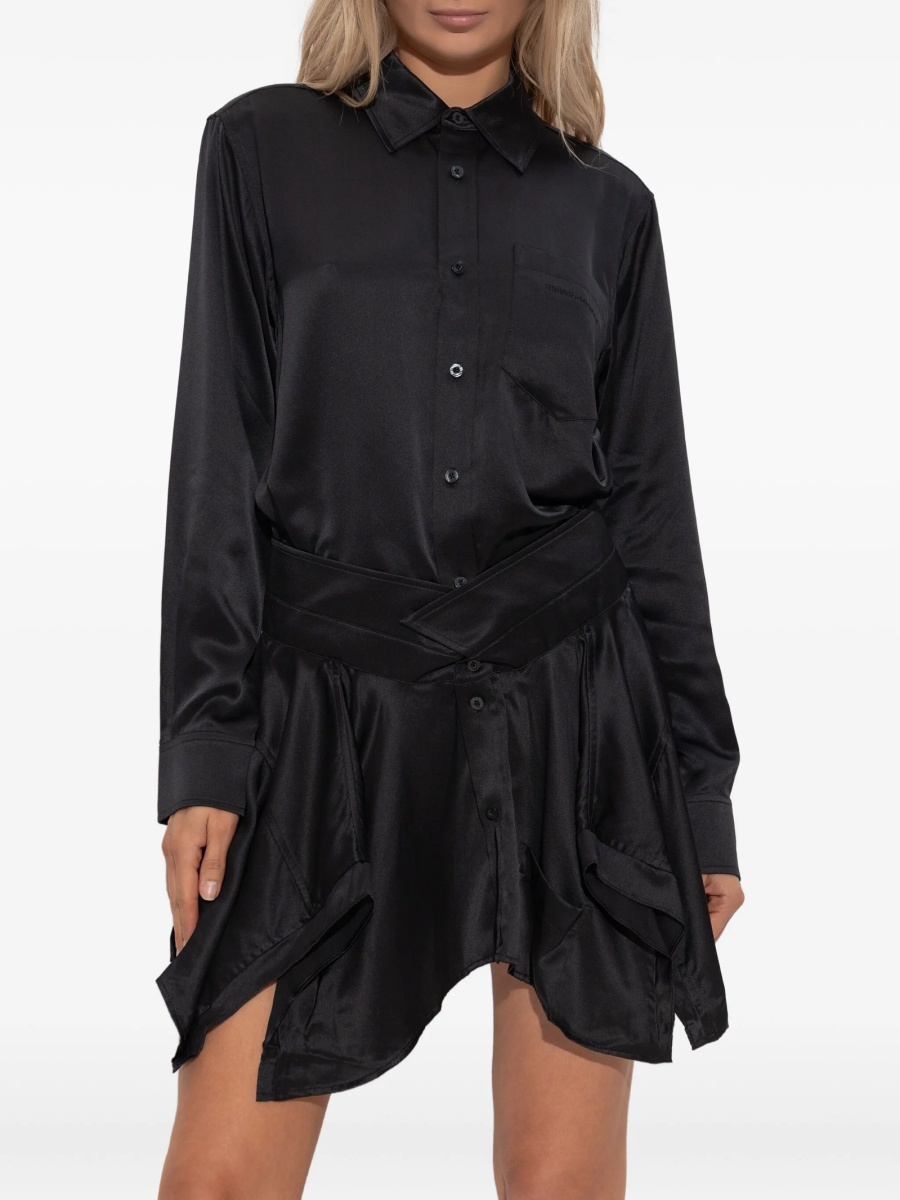 Rochie de zi Alexander Wang neagra din matase - Img 3