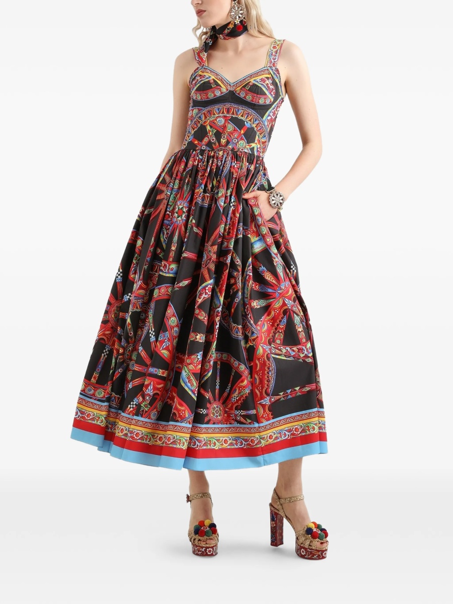 Rochie de zi Dolce &amp; Gabbana neagra din bumbac - Img 2