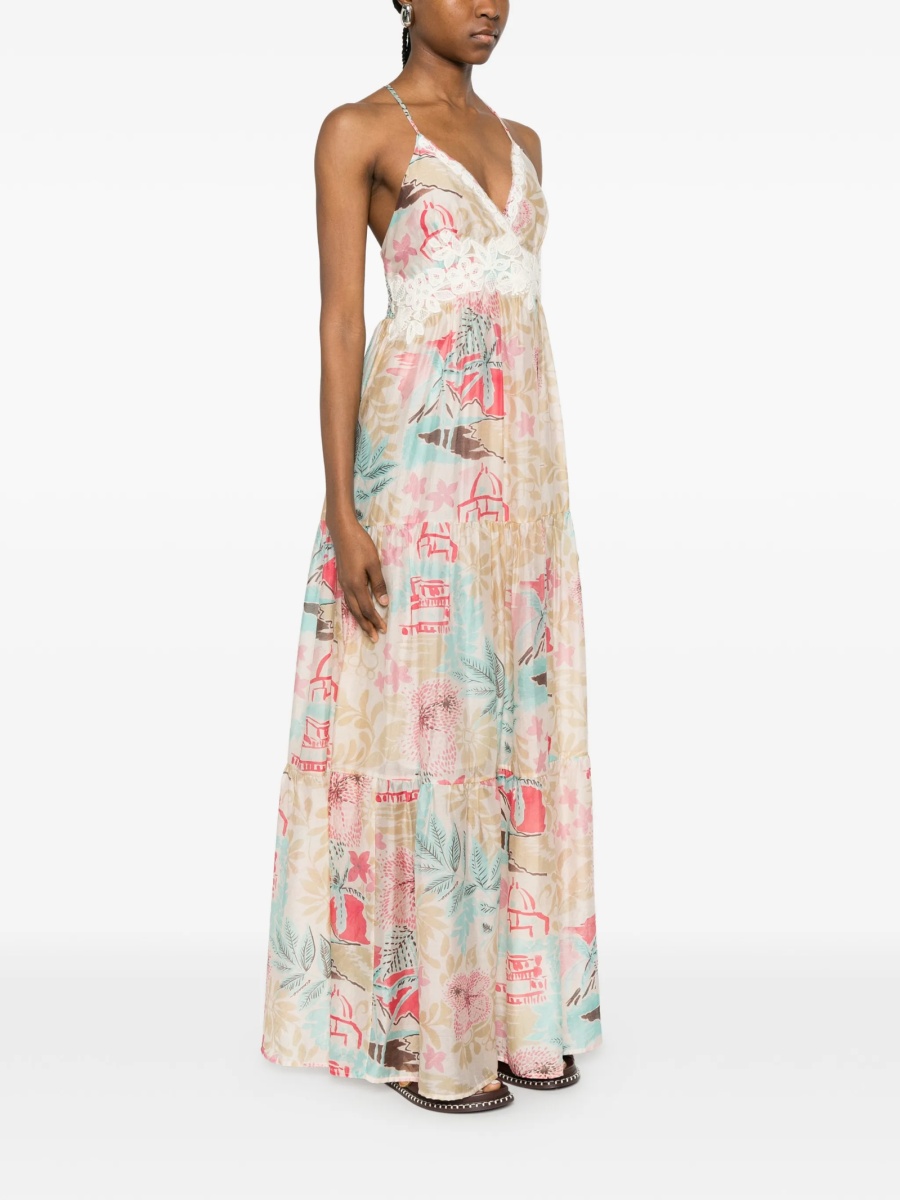 Rochie de zi Ermanno Scervino neutra din lyocell si poliamida - Img 3