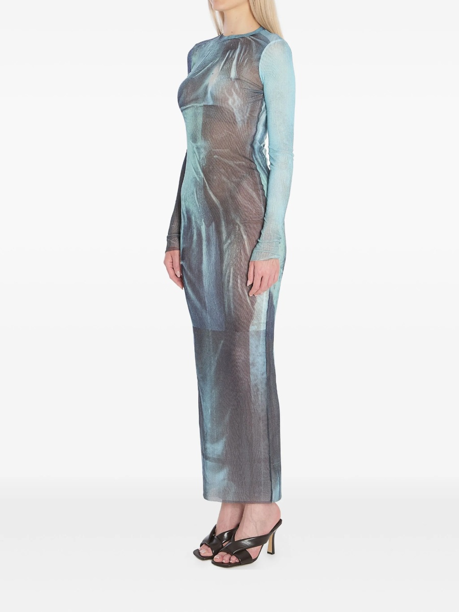 Rochie de zi Jean Paul Gaultier albastra - Img 2