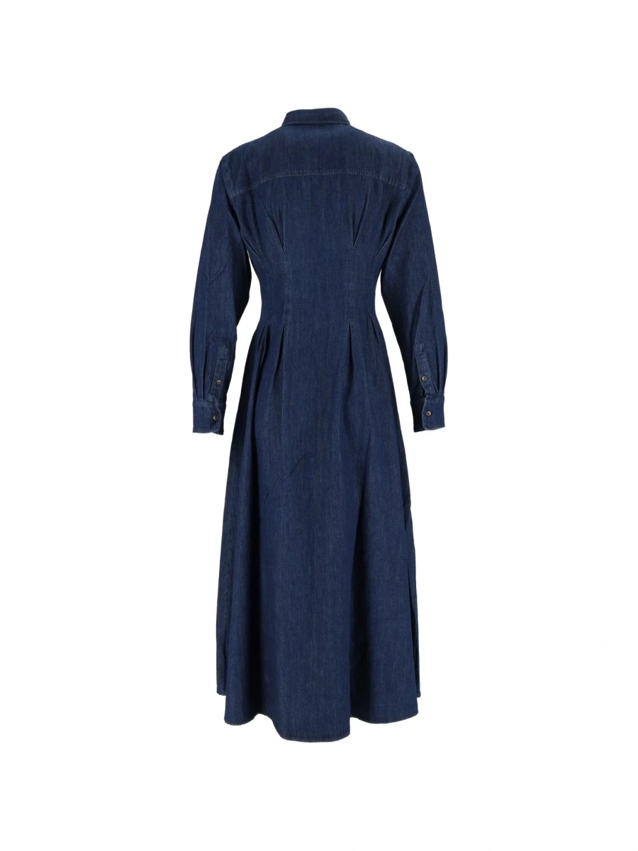 Rochie de zi Mc2 Saint Barth albastra din bumbac - Img 2
