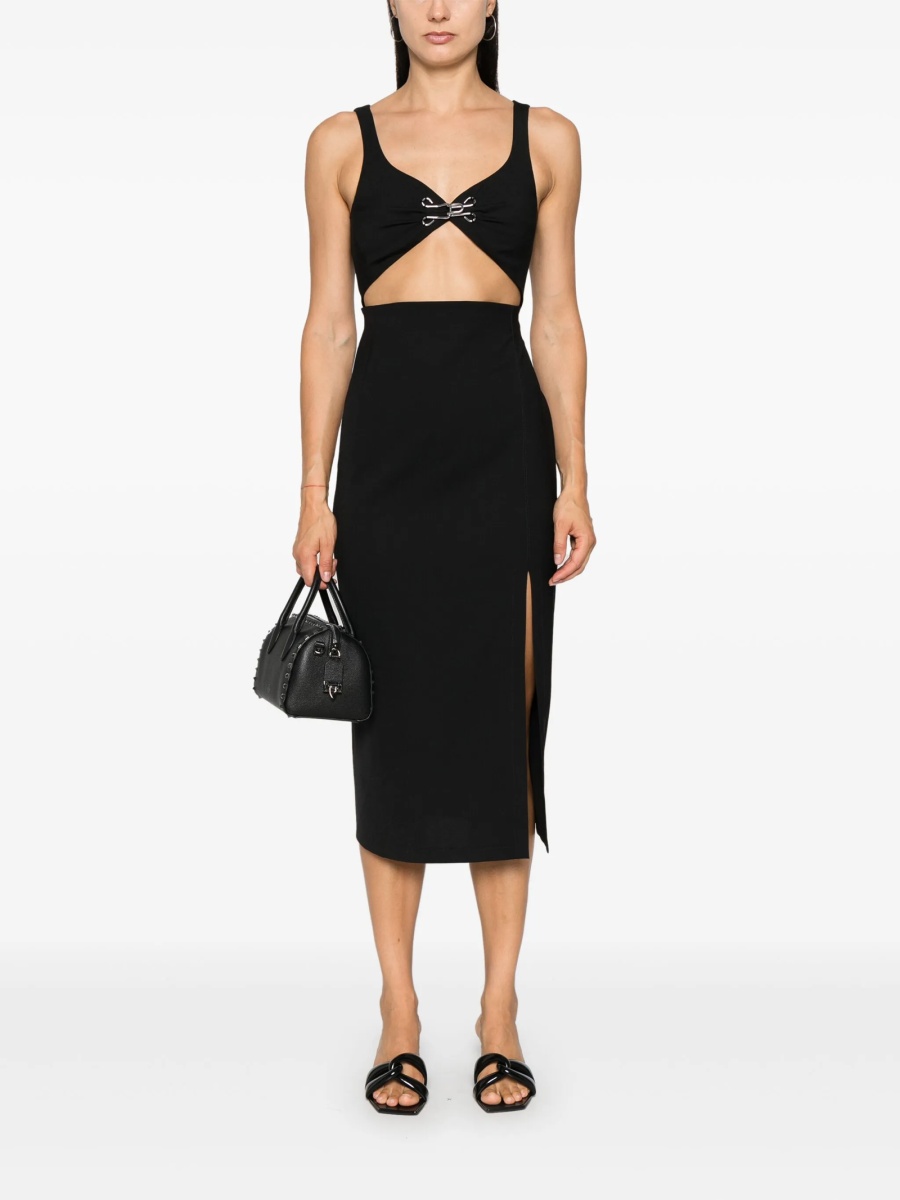 Rochie de zi MOSCHINO JEANS neagra din polyester si elastan - Img 2