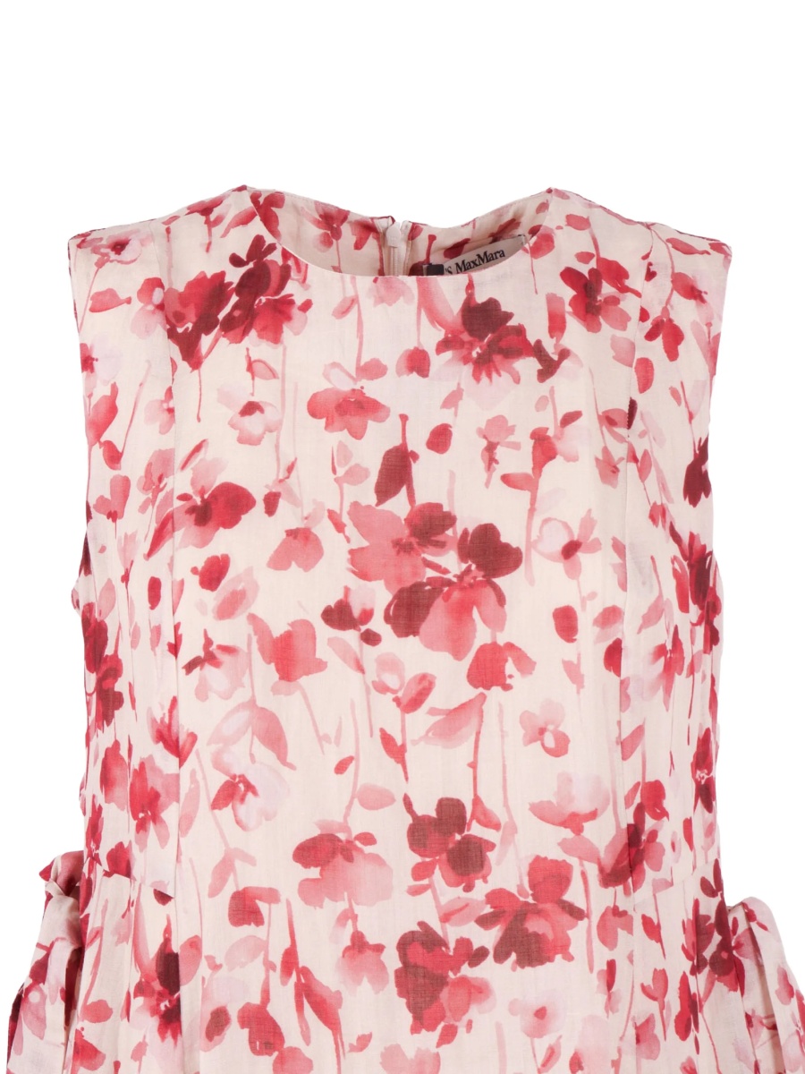 Rochie de zi S MaxMara roz din ramie - Img 3