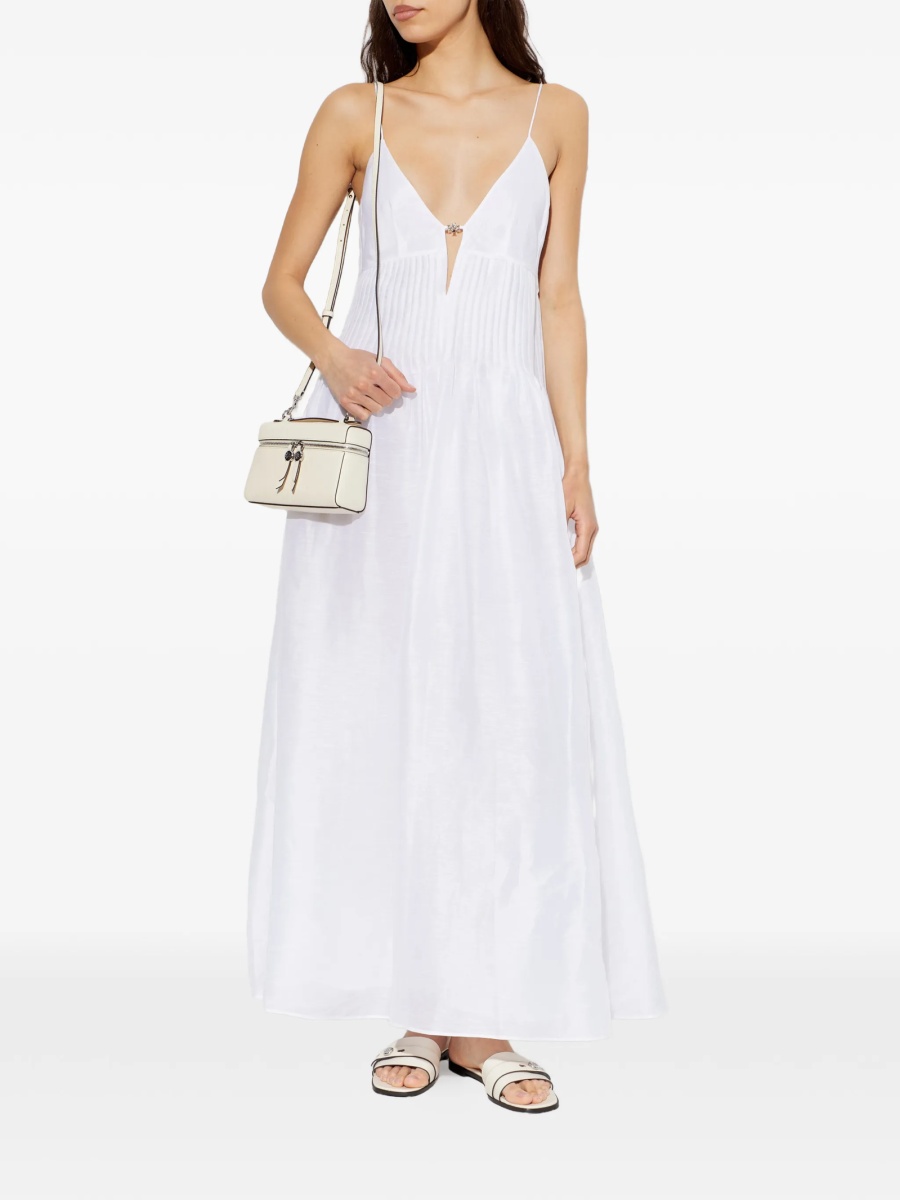 Rochie de zi Tory Burch alba din in - Img 2