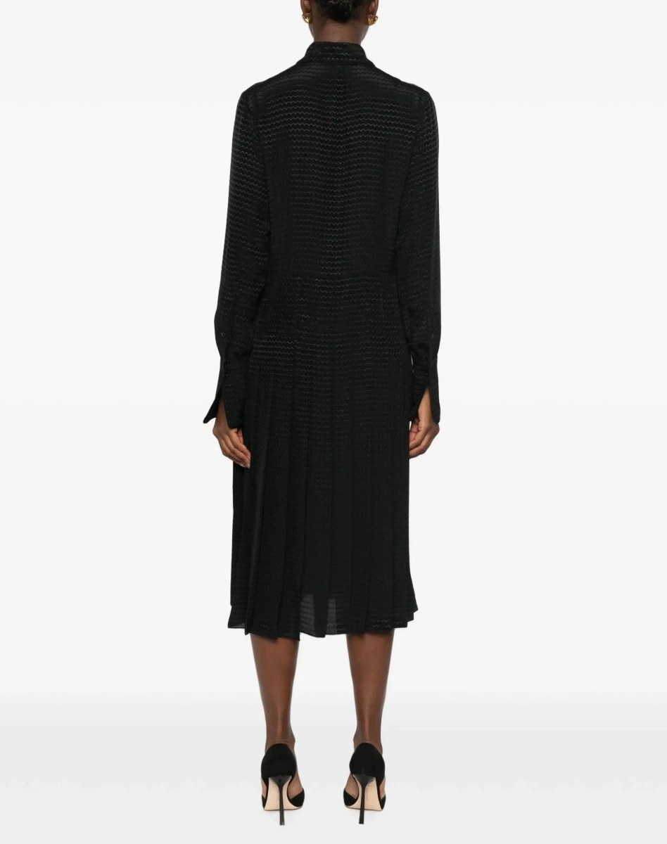 Rochie Fendi neagra din jacquard si matase - Img 6