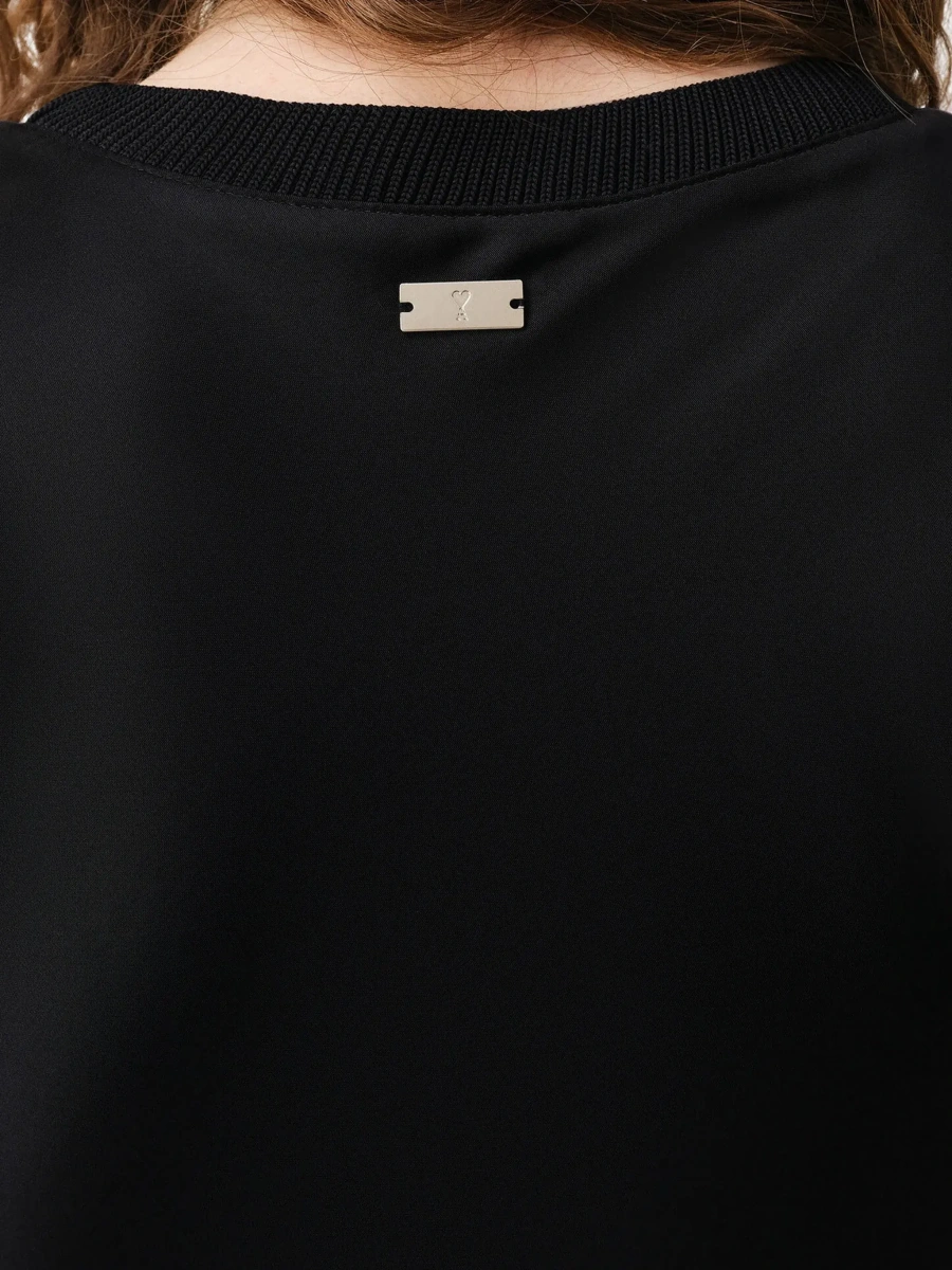 Rochie lunga AMI Paris neagra - Img 7