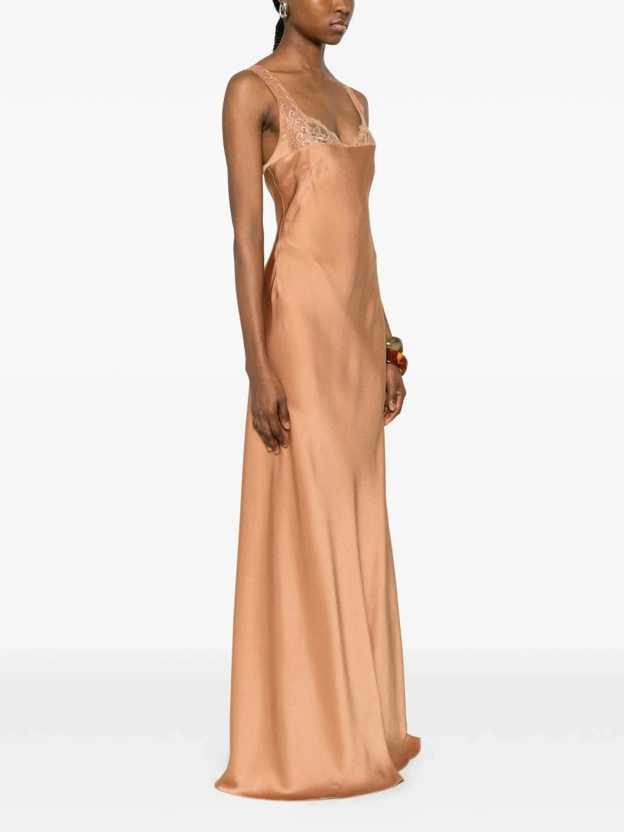Rochie lunga forte_forte roz din vascoza - Img 5