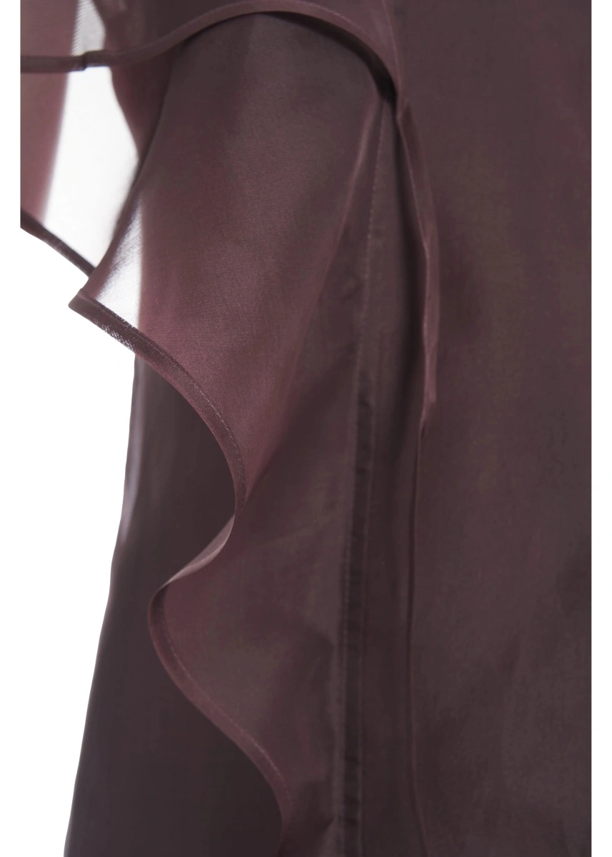 Rochie lunga MKDT Studio rosie din matase - Img 4