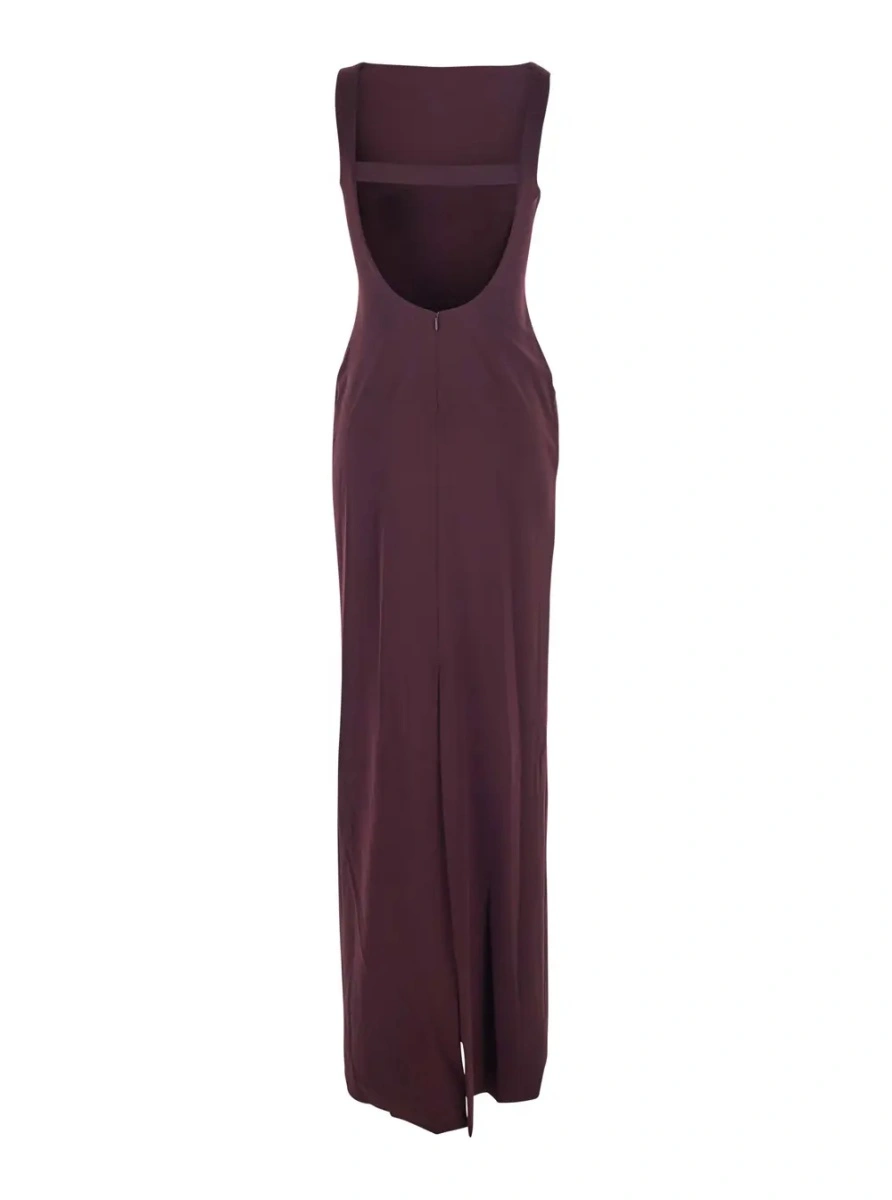 Rochie lunga SOLACE LONDON mov cu decolteu patrat si spate decupat - Img 2