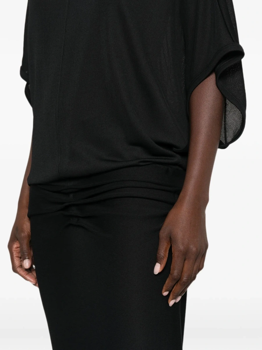 Rochie lunga THE ROW neagra din vascoza - Img 7