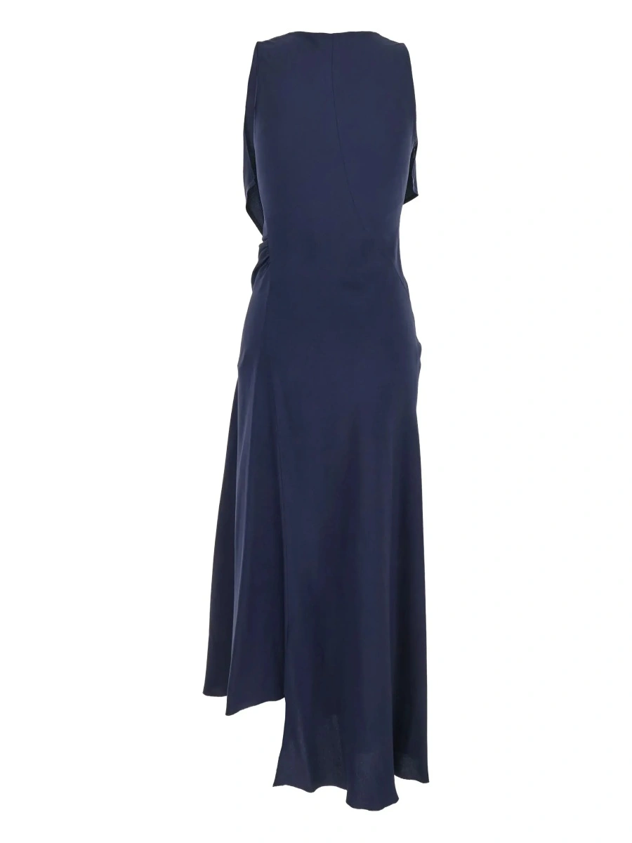 Rochie lunga Victoria Beckham albastra - Img 4