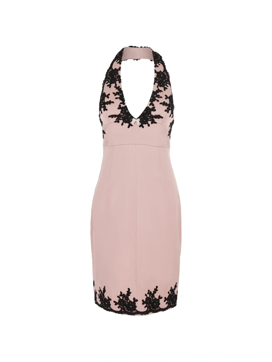 Rochie Markgong roz din satin - Img 6