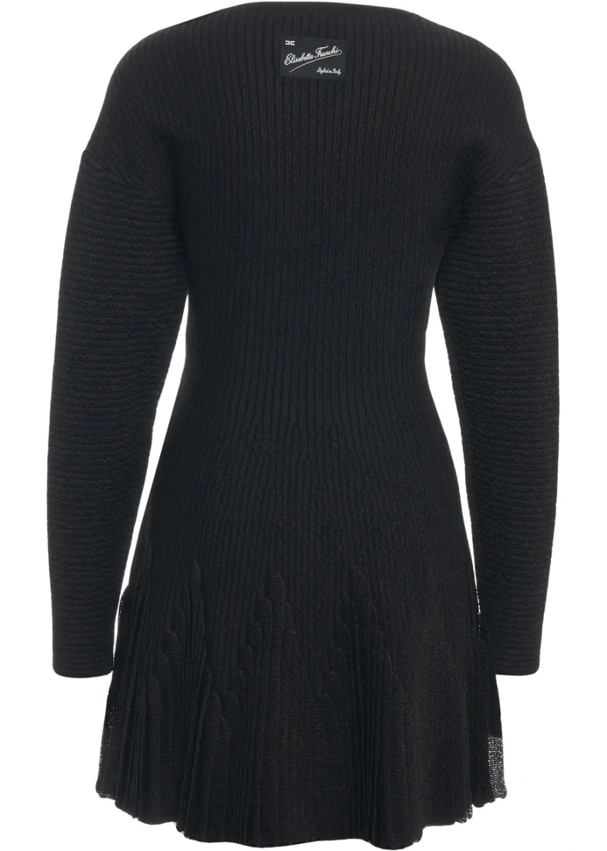 Rochie scurta Elisabetta Franchi neagra - Img 3